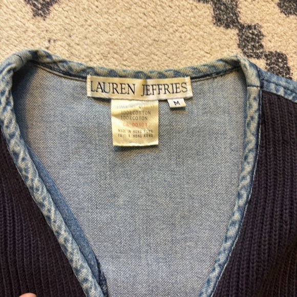 denim and sweat vest vintage early 90s - Picture 4 of 6